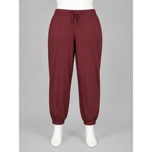 All in Motion Active Light Mid-Rise Jogger Maroon Red Large UPF 50+ New With Tag